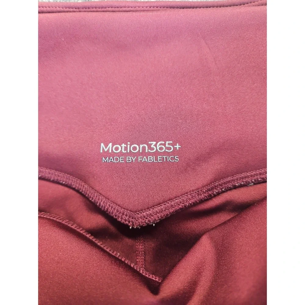 Fabletics Motion 365 Shorts Women's Size S High Waisted Burgundy 6